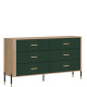 DANTE zelená DT05 komoda so zásuvkami DANTE zelená DT05 komoda so zásuvkami