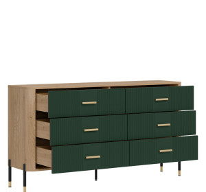 DANTE zelená DT05 komoda so zásuvkami