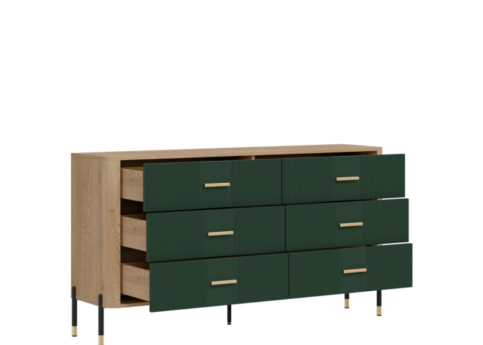 DANTE zelená DT05 komoda so zásuvkami DANTE zelená DT05 komoda so zásuvkami