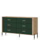 DANTE zelená DT05 komoda so zásuvkami DANTE zelená DT05 komoda so zásuvkami