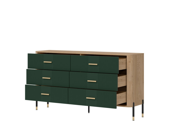 DANTE zelená DT05 komoda so zásuvkami DANTE zelená DT05 komoda so zásuvkami