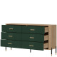 DANTE zelená DT05 komoda so zásuvkami DANTE zelená DT05 komoda so zásuvkami