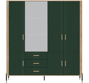 DANTE zelená DT17 šatníkovo-policová skriňa
