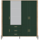 DANTE zelená DT17 šatníkovo-policová skriňa