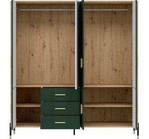 DANTE zelená DT17 šatníkovo-policová skriňa