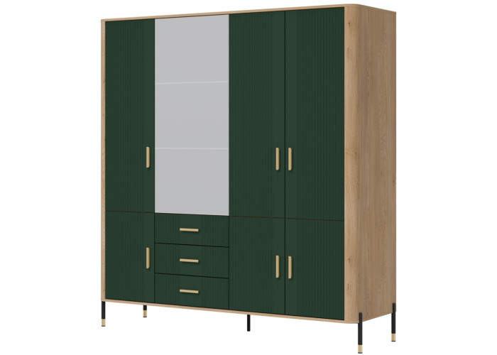 DANTE zelená DT17 šatníkovo-policová skriňa