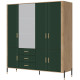 DANTE zelená DT17 šatníkovo-policová skriňa