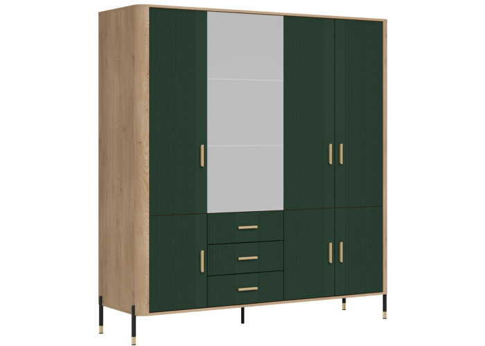DANTE zelená DT17 šatníkovo-policová skriňa