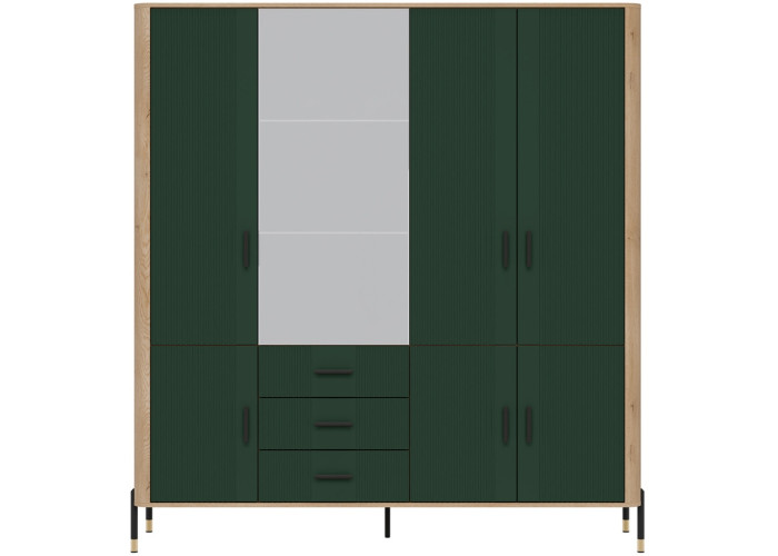 DANTE zelená DT17 šatníkovo-policová skriňa