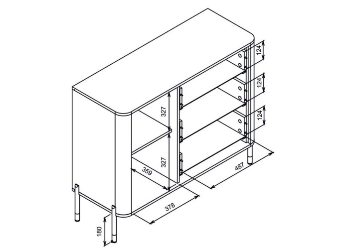 DANTE antracit DT03 komoda