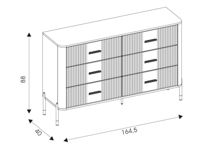 DANTE zelená DT05 komoda so zásuvkami DANTE zelená DT05 komoda so zásuvkami