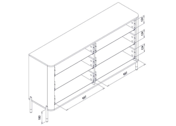 DANTE zelená DT05 komoda so zásuvkami DANTE zelená DT05 komoda so zásuvkami