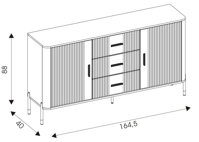 DANTE zelená DT06 komoda