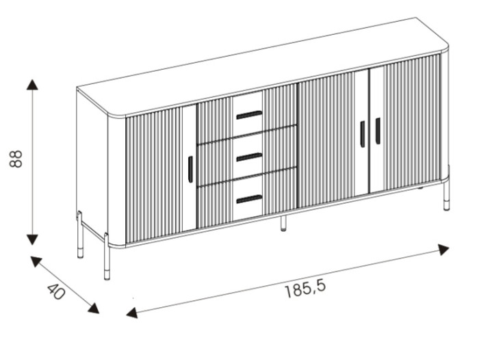 DANTE zelená DT07 komoda