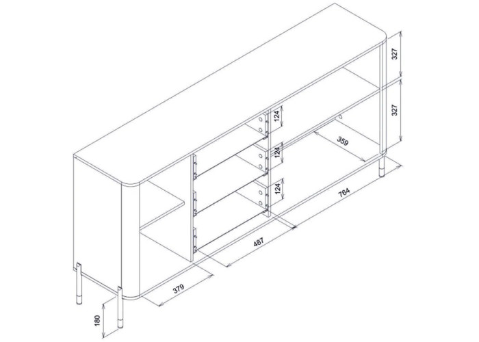 DANTE zelená DT07 komoda