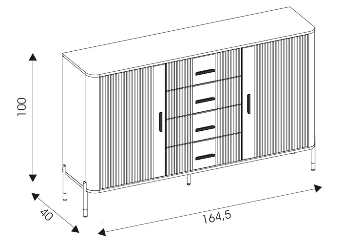 DANTE zelená DT09 komoda DANTE zelená DT09 komoda