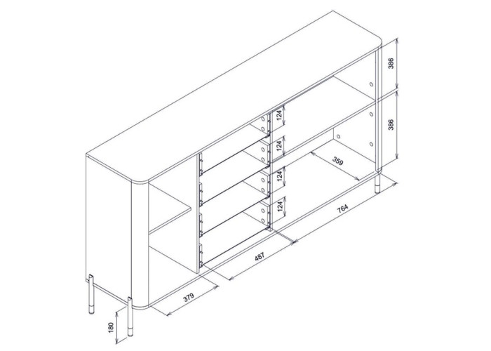 DANTE zelená DT10 komoda