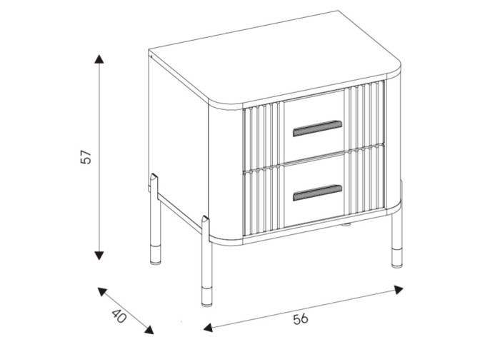 DANTE kašmír DT21 nočný stolík