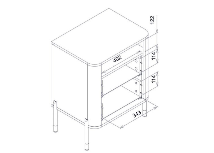 DANTE kašmír DT22 nočný stolík