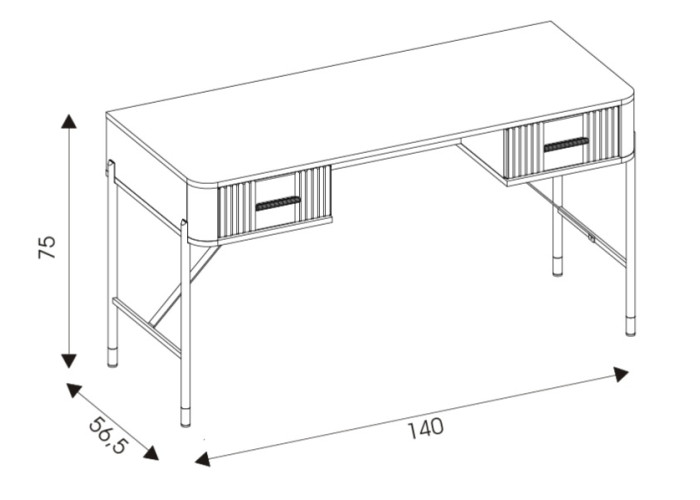 DANTE biela DT23 písací stolík DANTE biela DT23 písací stolík