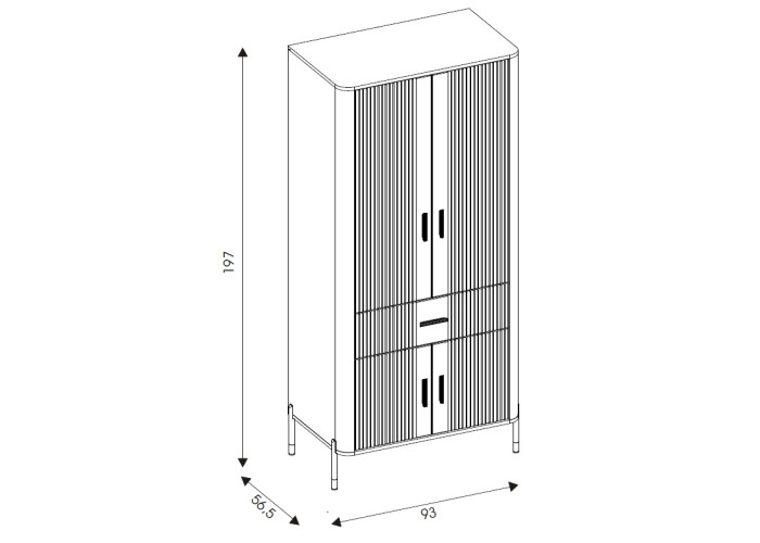 DANTE biela DT16 šatníková skriňa DANTE biela DT16 šatníková skriňa