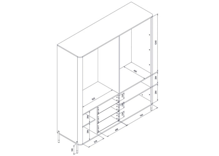 DANTE antracit DT17 šatníkovo-policová skriňa DANTE antracit DT17 šatníkovo-policová skriňa