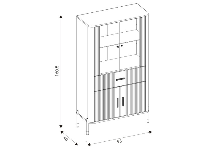DANTE zelená DT12 vitrína DANTE zelená DT12 vitrína