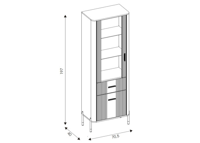 DANTE zelená DT13 vitrína DANTE zelená DT13 vitrína