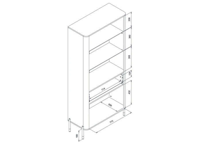 DANTE zelená DT14 vitrína DANTE zelená DT14 vitrína