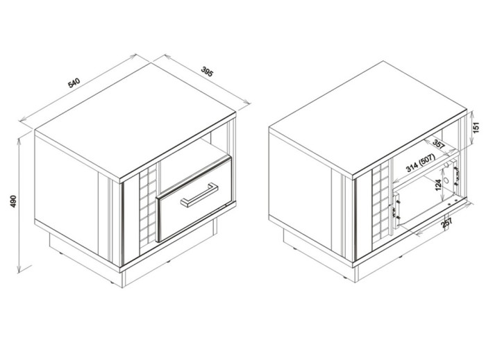 DORIAN DN15 nočný stolík