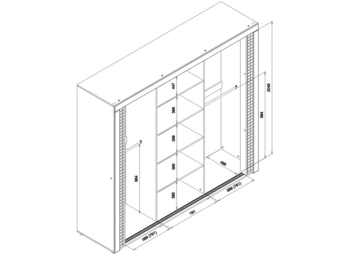 DORIAN DN13, šatníkovo-policová skriňa
