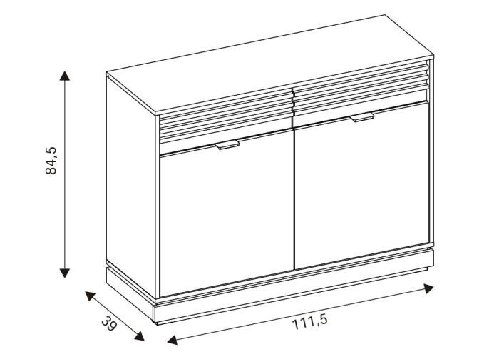 FERRO dub cremona FE02 komoda