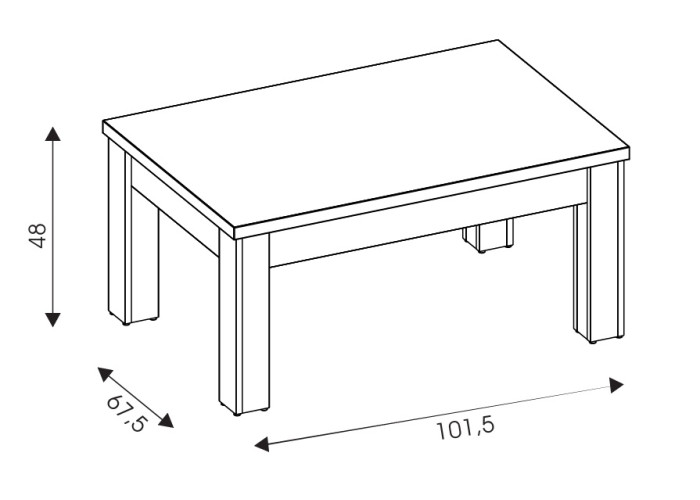 FERRO dub cremona LA11 konferenčný stolík FERRO dub cremona LA11 konferenčný stolík