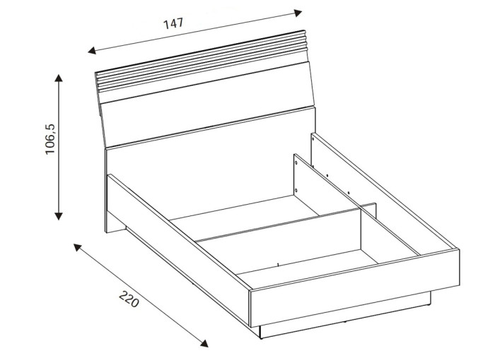 FERRO dub cremona FE18/140SP, posteľ 140x200 cm s úložným priestorom