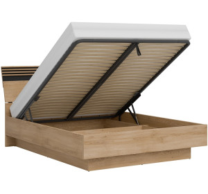 FERRO dub cremona FE18/160SP, manželská posteľ 160x200 cm s úložným priestorom a roštom