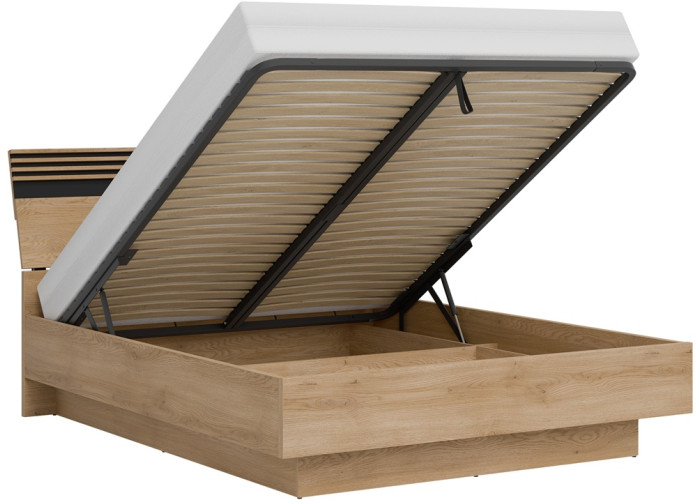 FERRO dub cremona FE18/160SP, manželská posteľ 160x200 cm s úložným priestorom a roštom