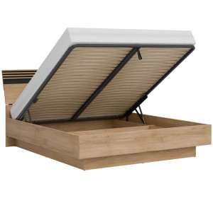 FERRO dub cremona FE18/180SP, manželská posteľ 180x200 cm s úložným priestorom a roštom