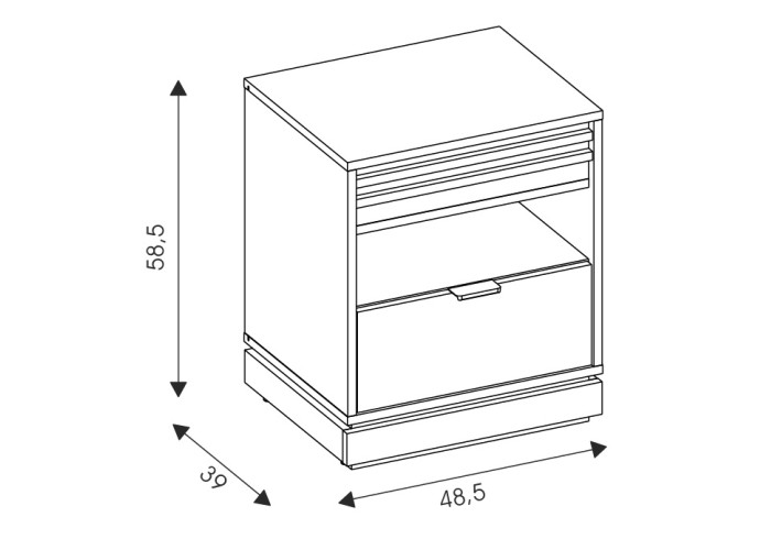 FERRO dub cremona FE19 nočný stolík