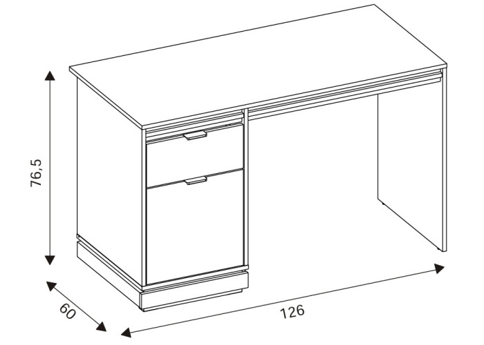 FERRO dub cremona FE17 písací stolík