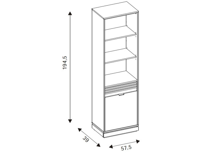 FERRO dub cremona FE06 regál FERRO dub cremona FE06 regál
