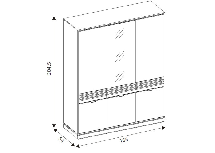 FERRO dub cremona FE09 šatníkovo-policová skriňa