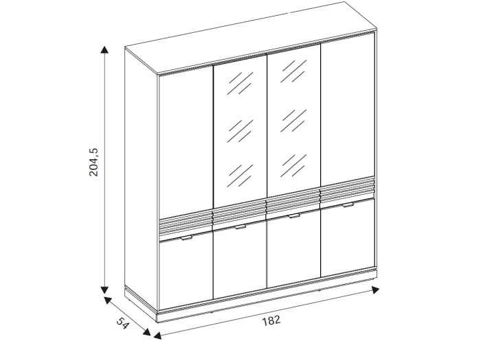 FERRO dub cremona FE11 šatníkovo-policová skriňa