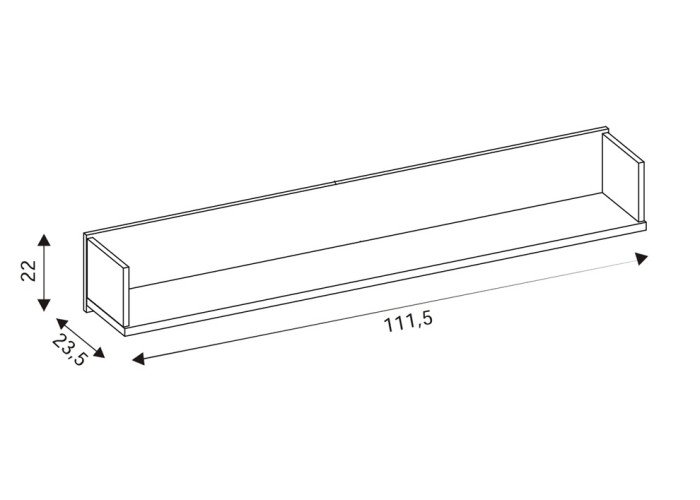 FERRO dub cremona FE14 závesná polica