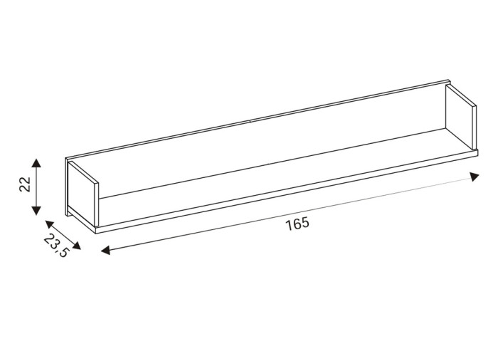 FERRO dub cremona FE15 závesná polica