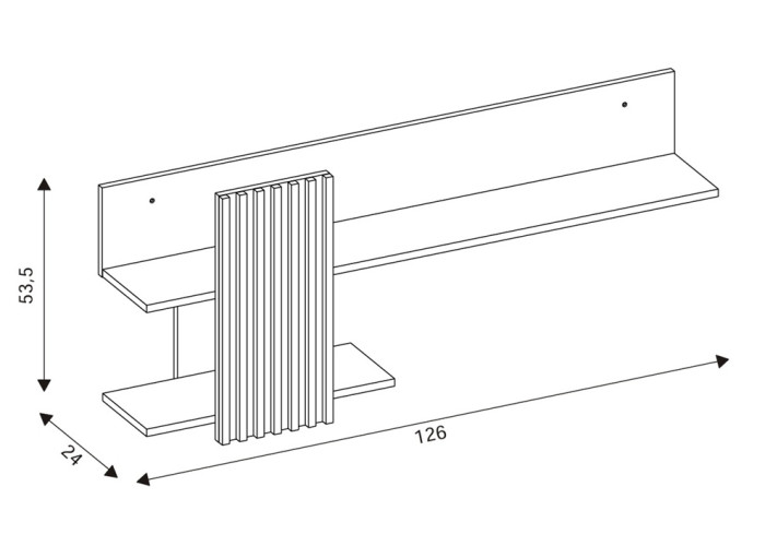 FERRO dub cremona FE16 závesná polica