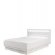 IRMA biela/biely lesk IM16, manželská posteľ s úložným priestorom 140x200 cm