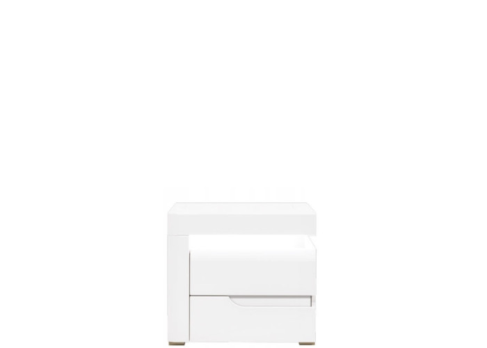 IRMA biela/biely lesk IM17L, nočný stolík