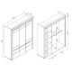 IRMA biela/biely lesk IM14, šatníkovo-policová skriňa