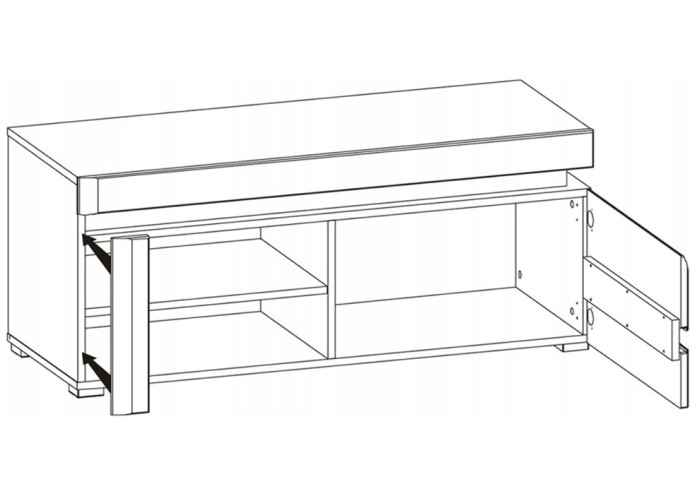 IRMA biela/biely lesk IM01, TV stolík
