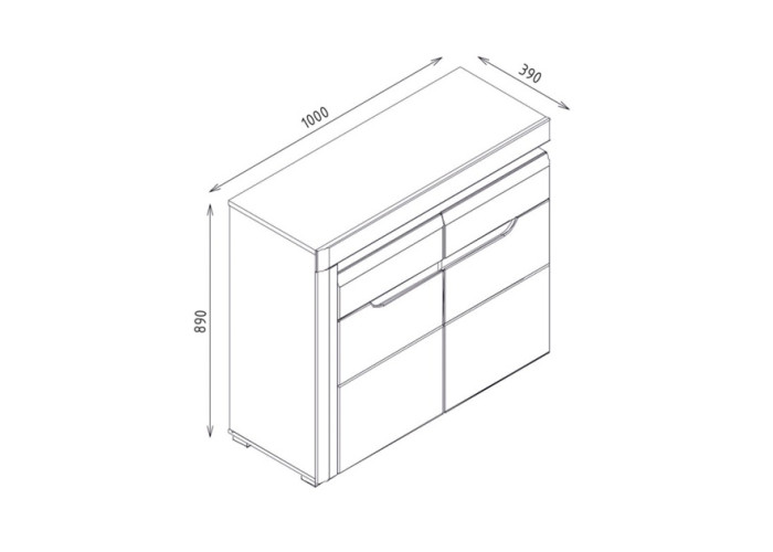 IRMA biela/biely lesk IM03, komoda